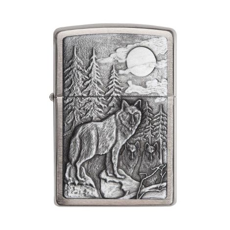 Zapalniczka benzynowa Zippo Timberwolves Emblem Brushed Chrome